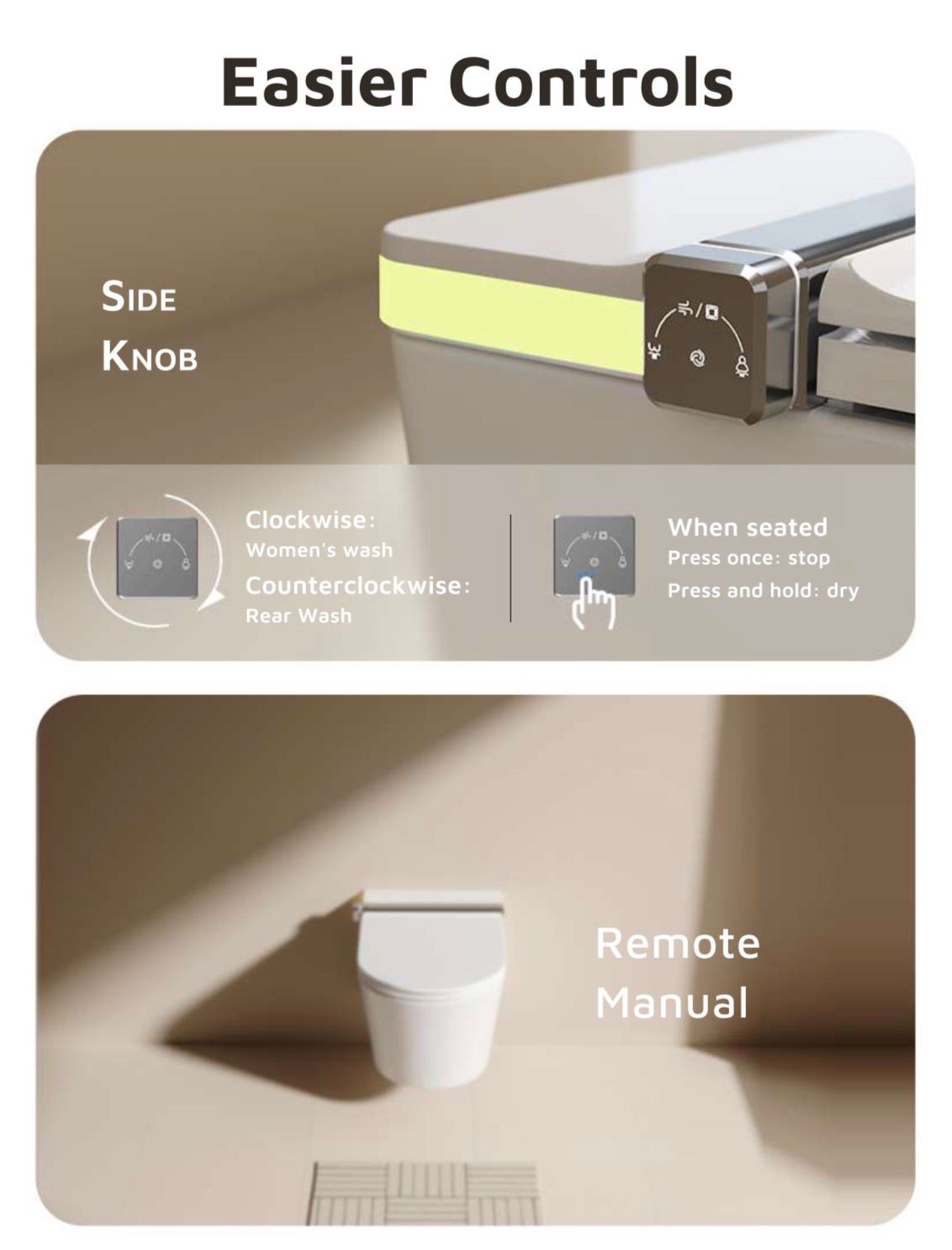 Sanova S005F easier controls side knob and remote