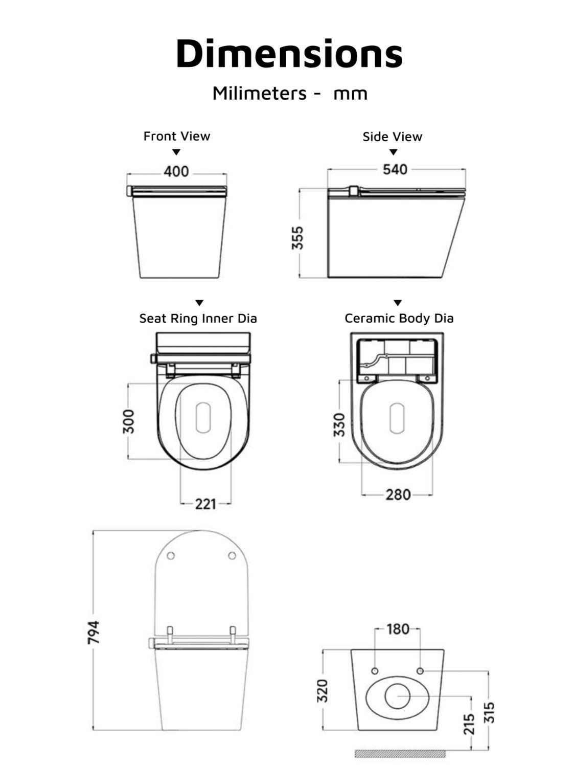 Sanova S005F product dimensions