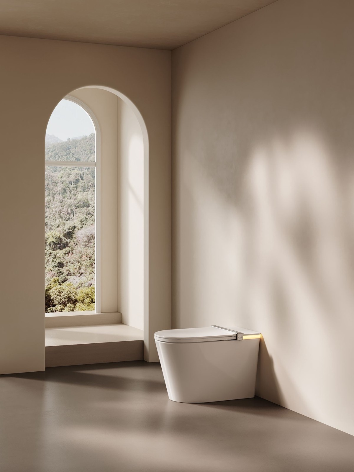 Sanova S002F with arched window bathroom