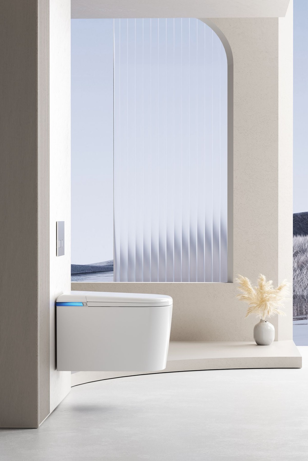 Sanova Y3 minimalist arched window bathroom